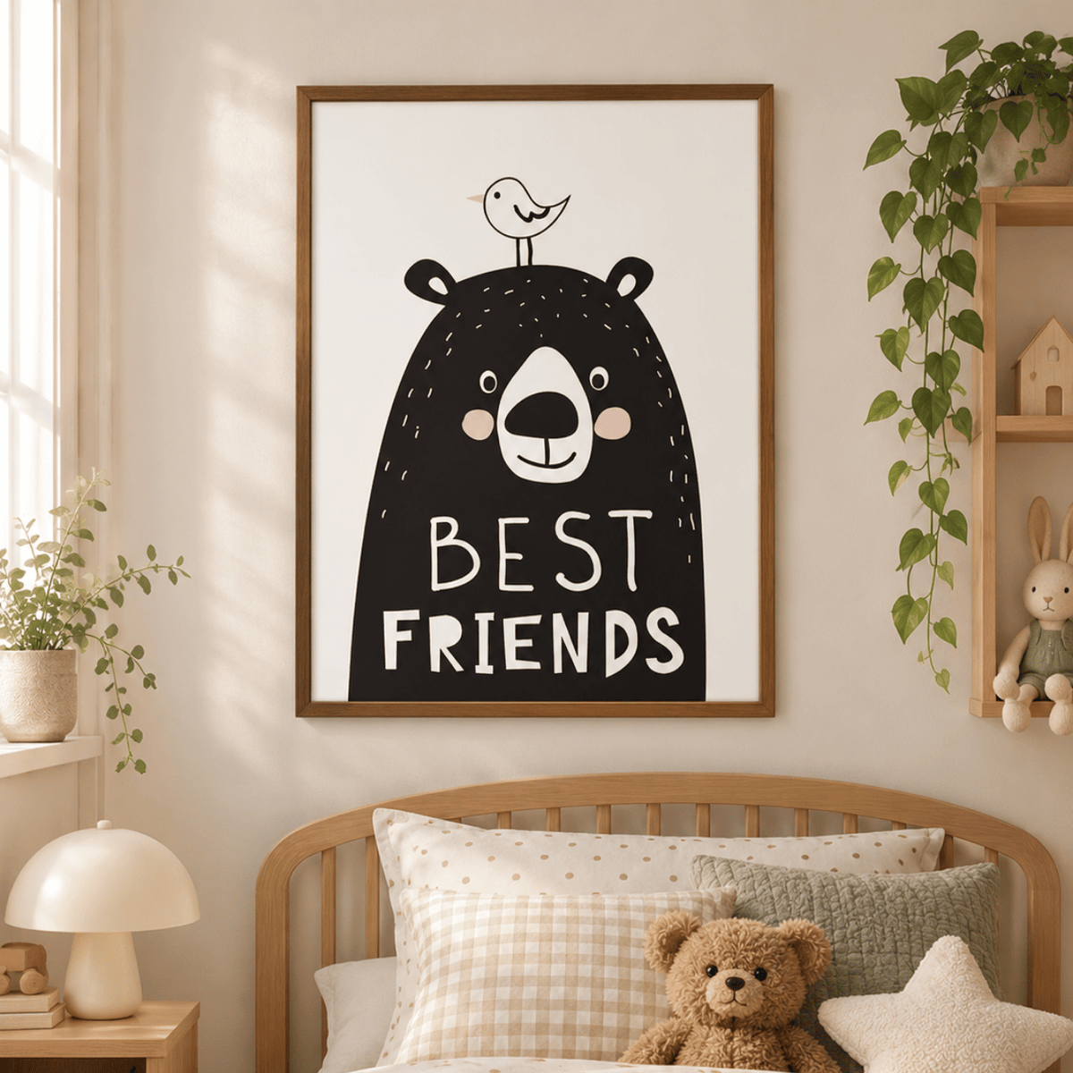 Bear Best Friends Canvas Print
