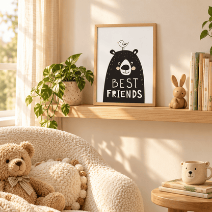 Bear Best Friends Canvas Print