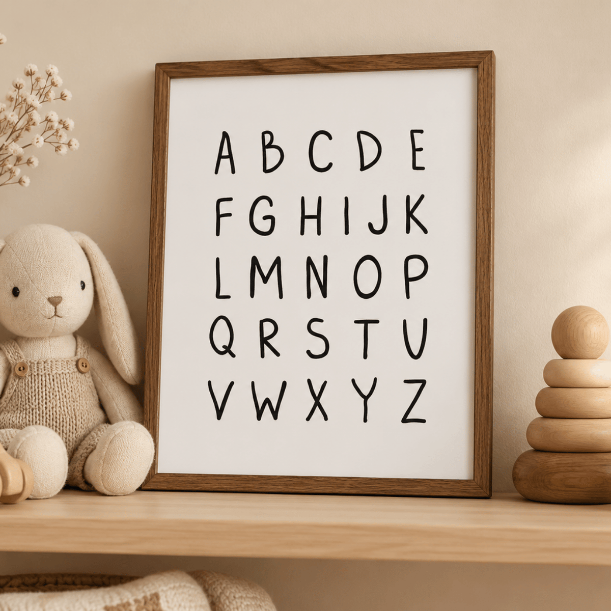 Little Letters Alphabet Canvas Print