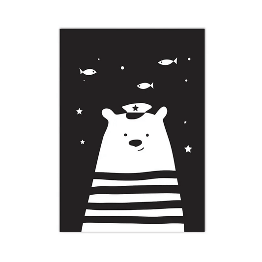 Little Sailor Bear Canvas Print
