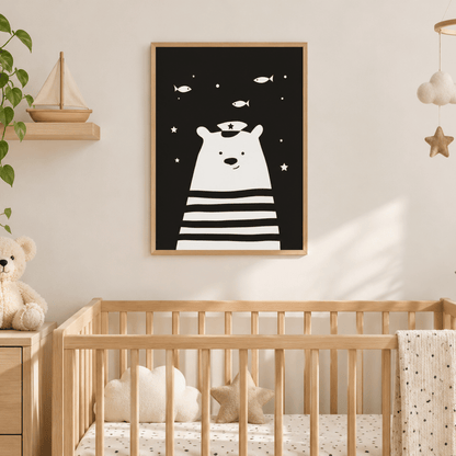 Little Sailor Bear Canvas Print