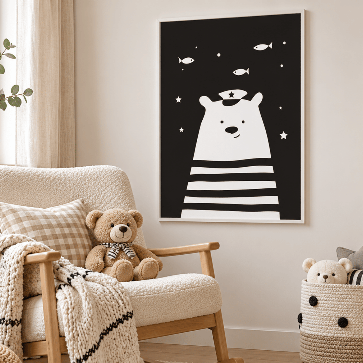 Little Sailor Bear Canvas Print