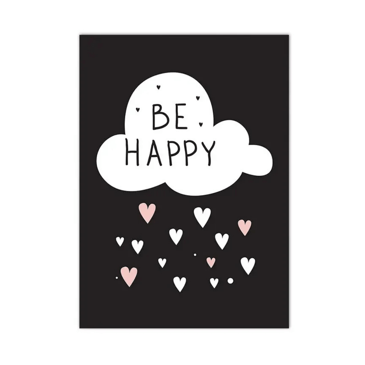 Be Happy Little Hearts Canvas Print