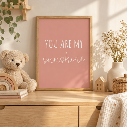 My Sunshine Quote Canvas Print