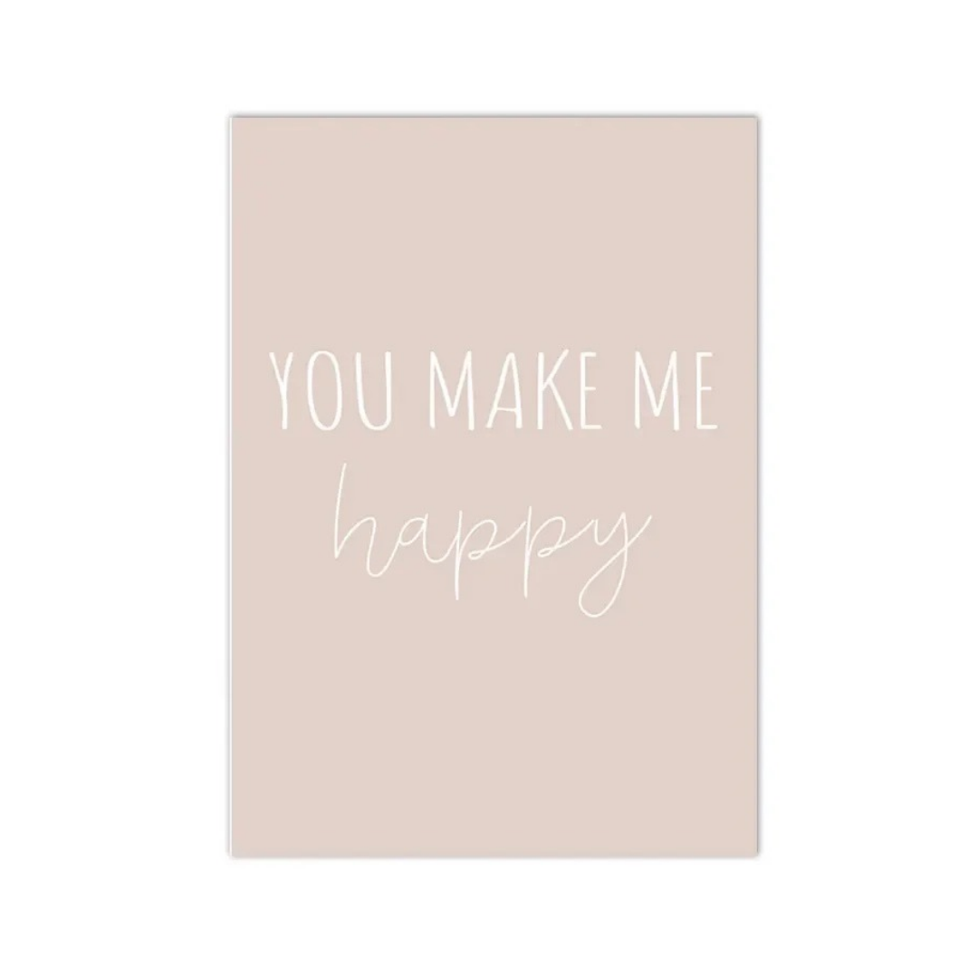 You Make Me Happy Quote Canvas Print