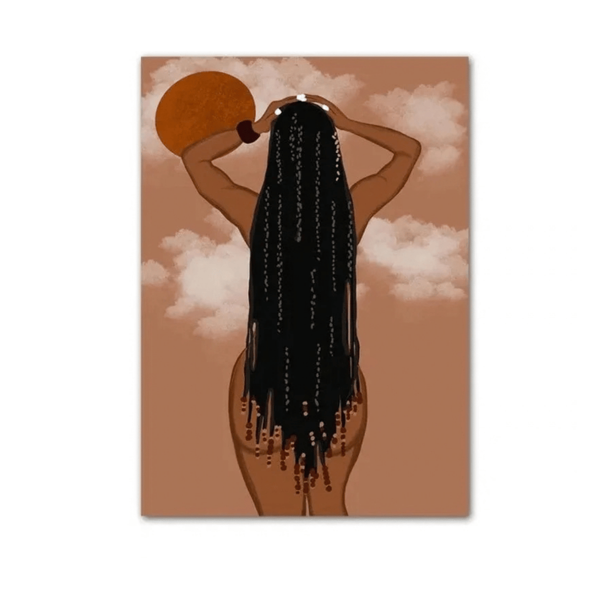 Sunlit Braids Woman Canvas Print