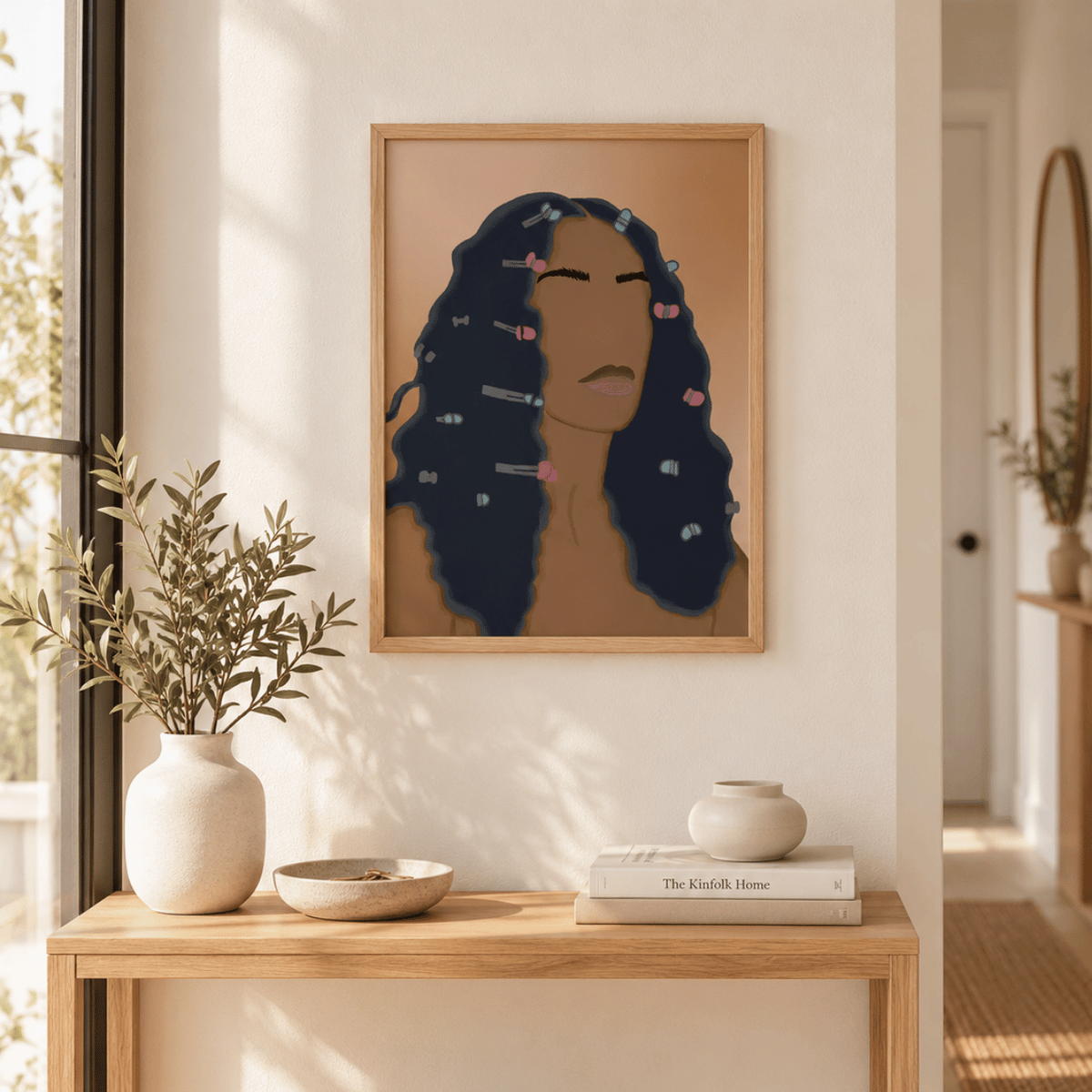 Beaded Waves Portrait Canvas Print