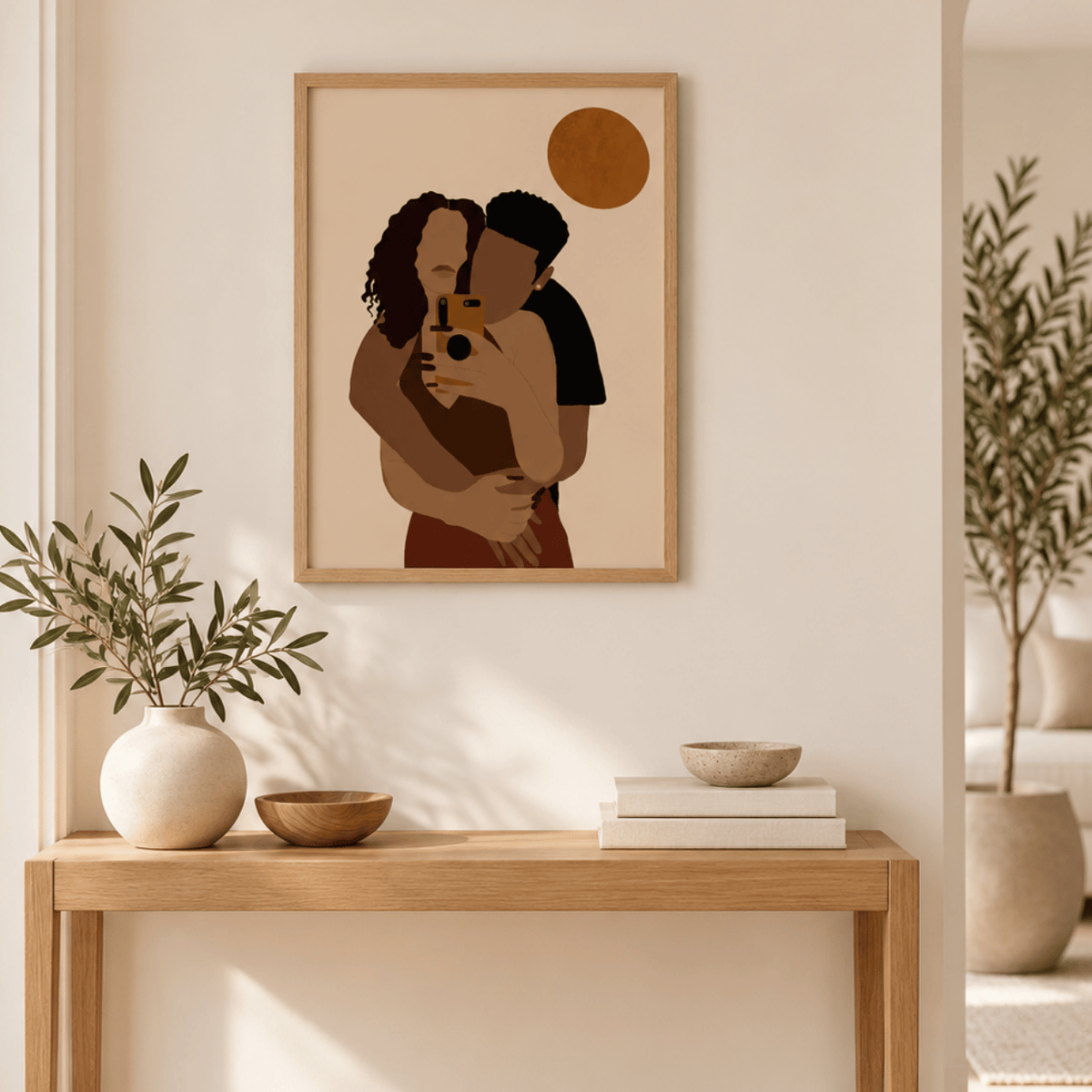 Golden Hour Embrace Canvas Print