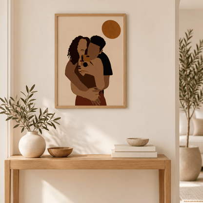 Golden Hour Embrace Canvas Print