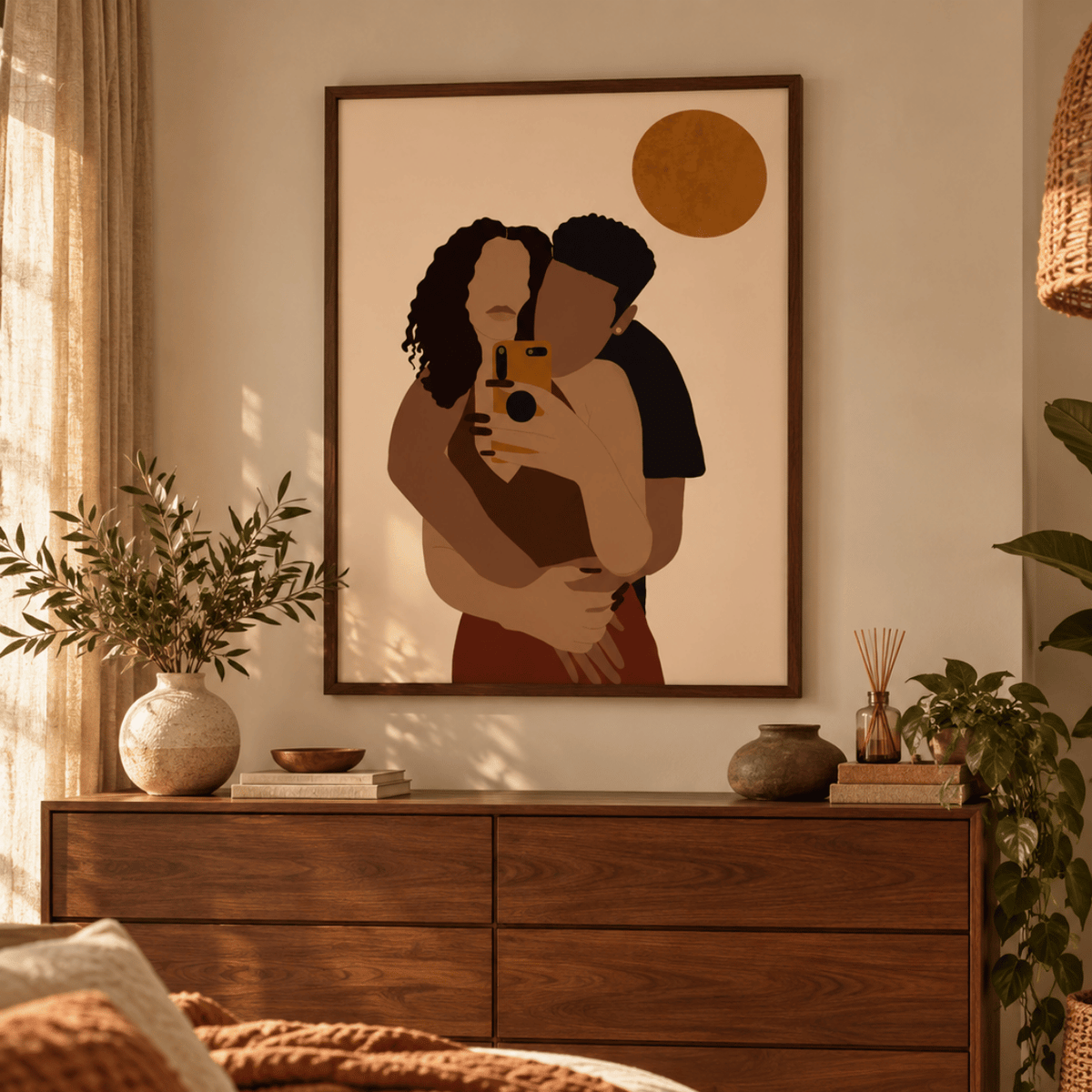 Golden Hour Embrace Canvas Print