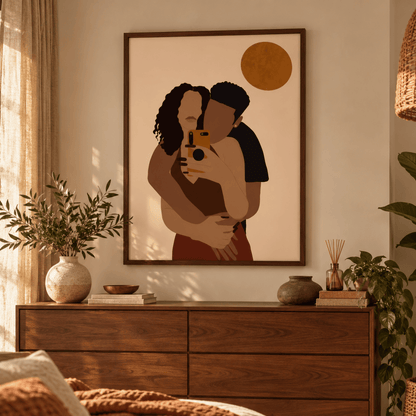 Golden Hour Embrace Canvas Print