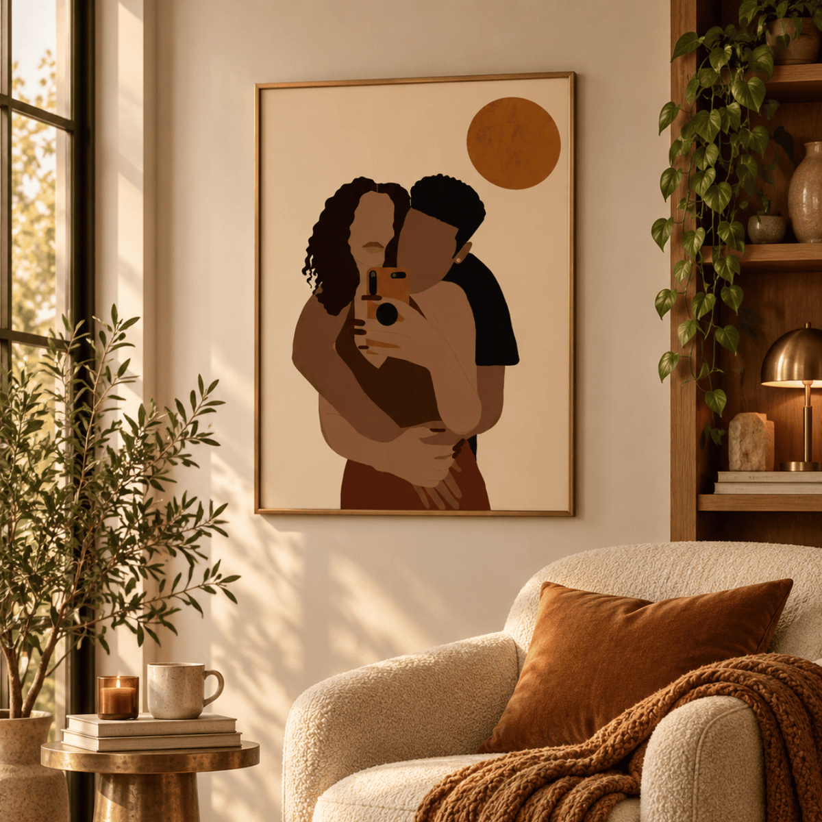 Golden Hour Embrace Canvas Print