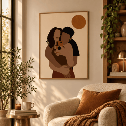Golden Hour Embrace Canvas Print