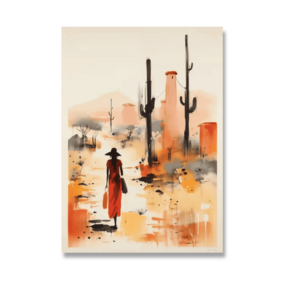 Desert Solitude In Red Canvas Print