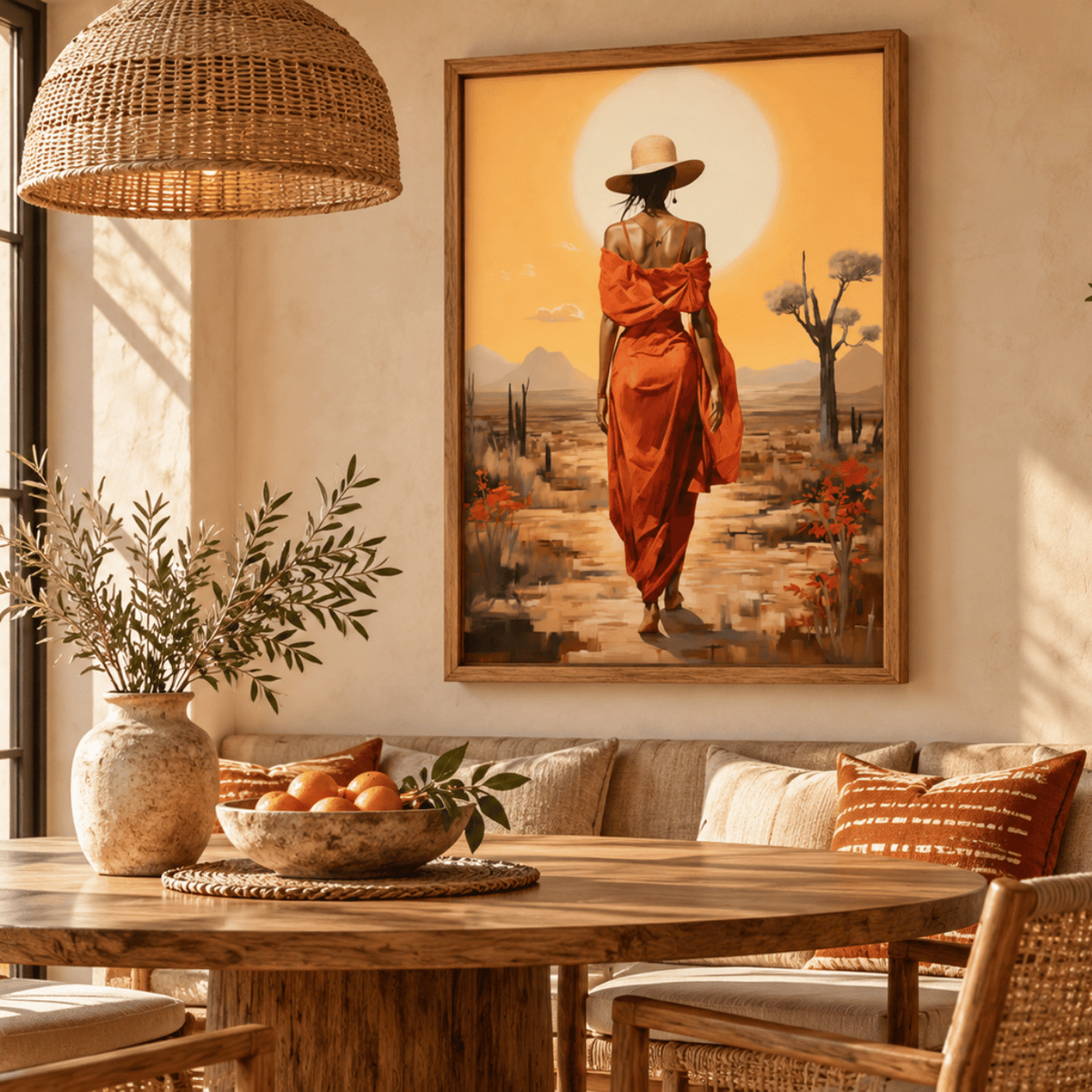 Sunlit Desert Grace Canvas Print