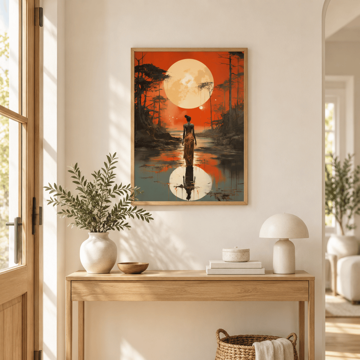 Ember Sun Reflection Canvas Print