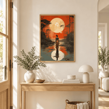 Ember Sun Reflection Canvas Print