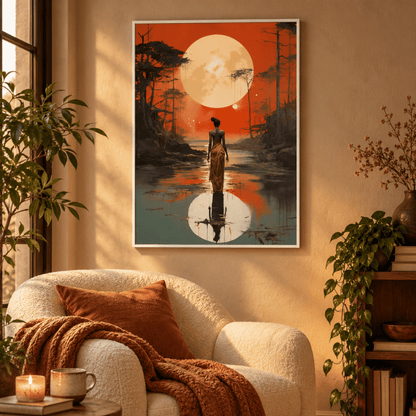 Ember Sun Reflection Canvas Print