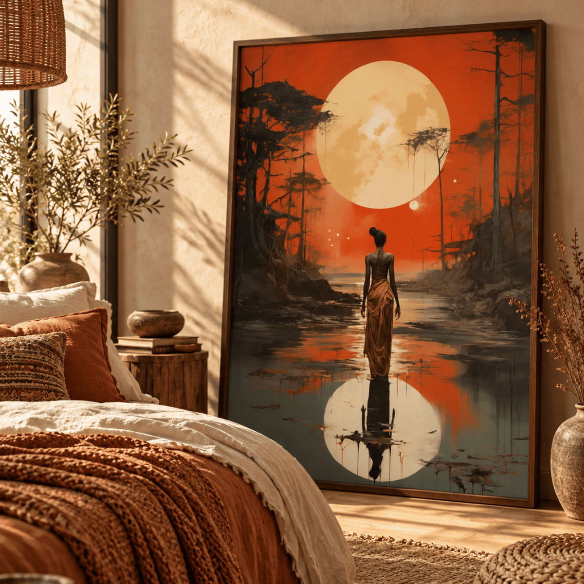 Ember Sun Reflection Canvas Print
