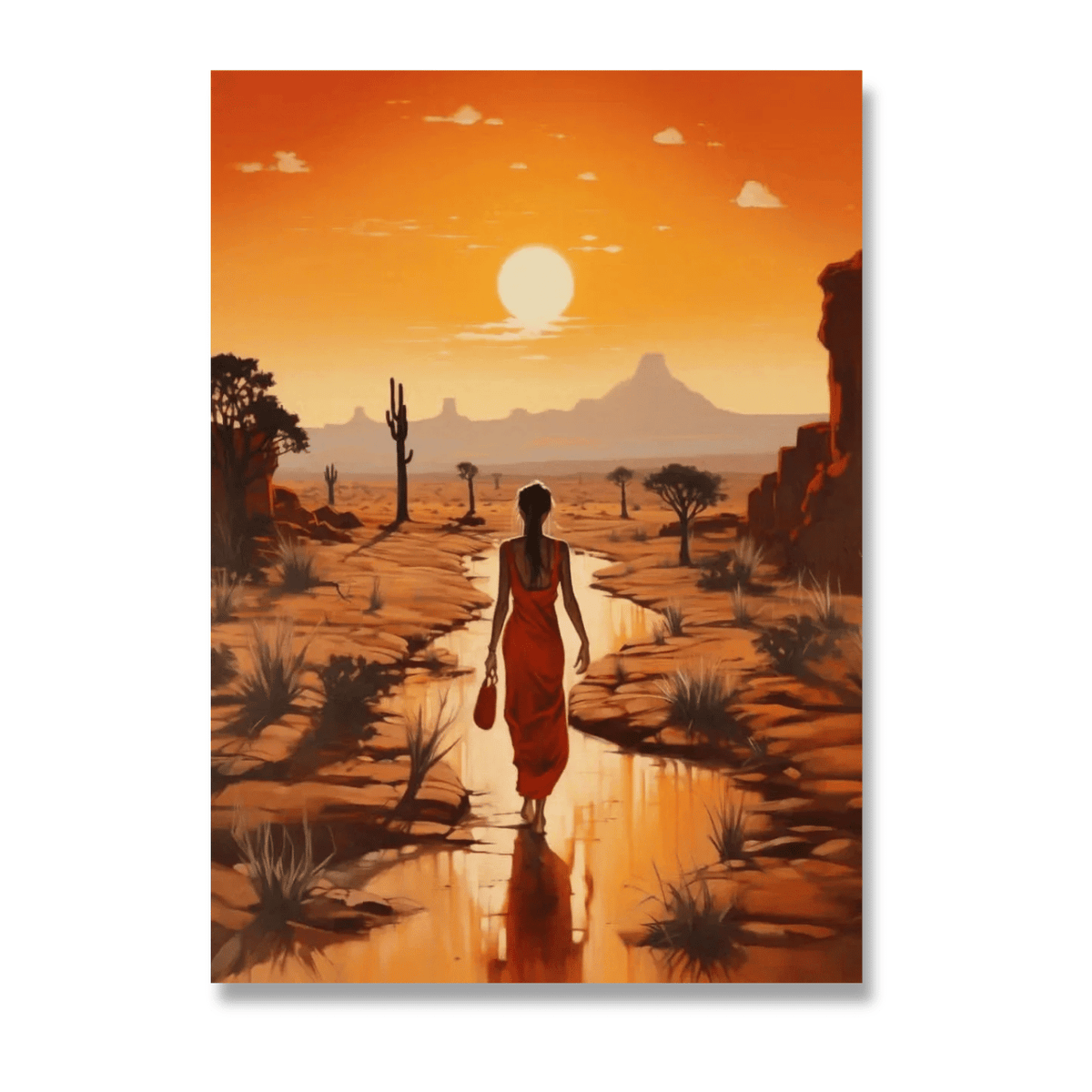 Red Horizon Passage Canvas Print