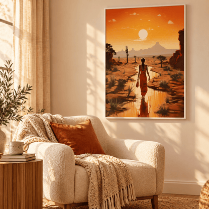 Red Horizon Passage Canvas Print