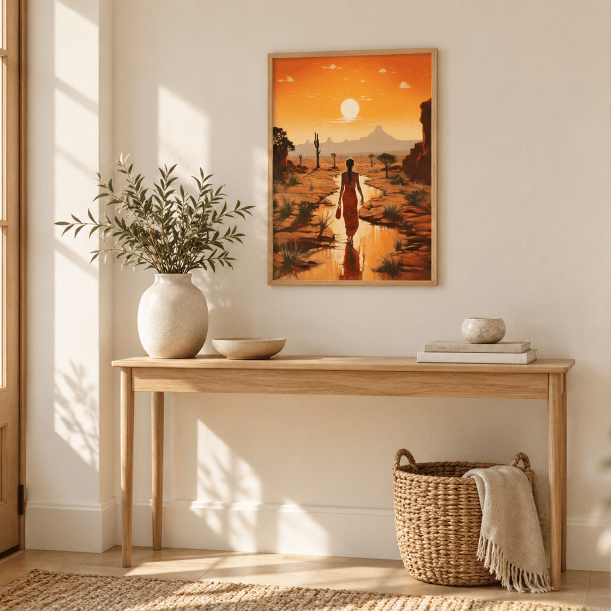 Red Horizon Passage Canvas Print