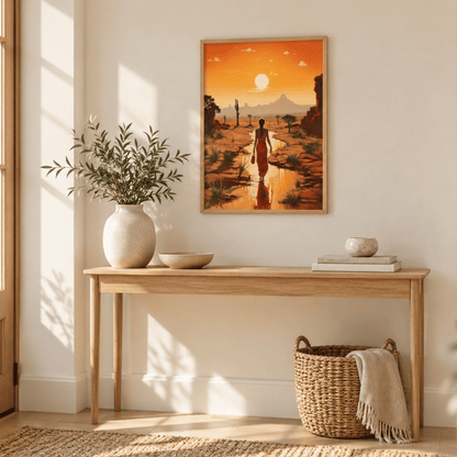 Red Horizon Passage Canvas Print