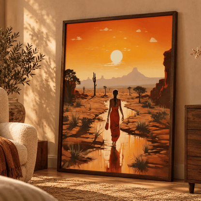 Red Horizon Passage Canvas Print