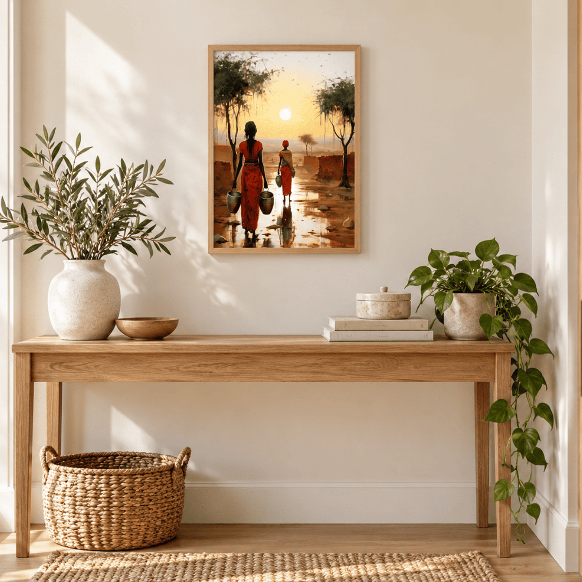 Golden Path Home Canvas Print