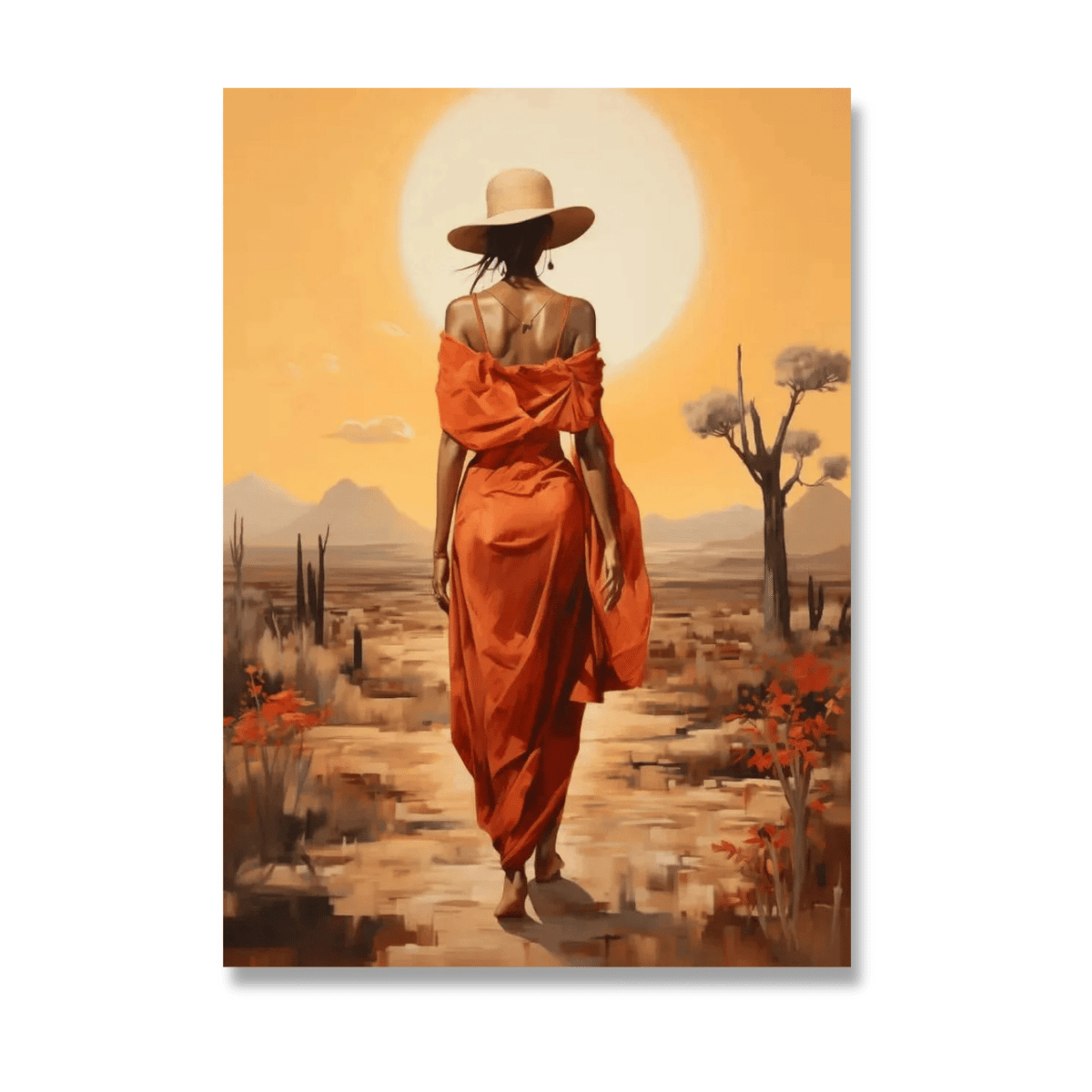 Sunlit Desert Grace Canvas Print