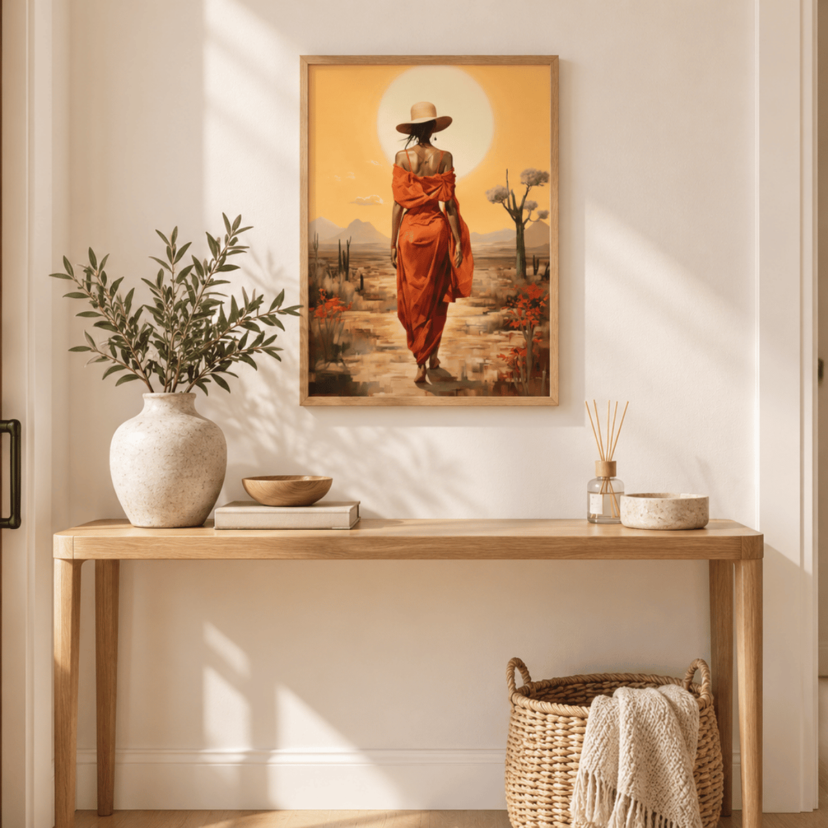 Sunlit Desert Grace Canvas Print