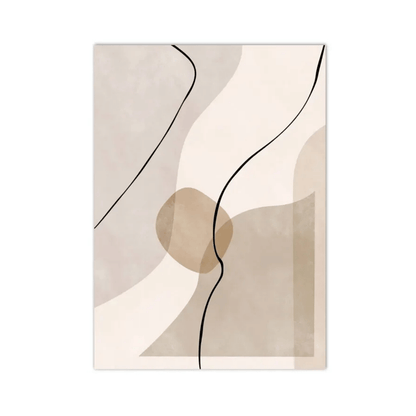Quiet Curves Abstract Canvas Print