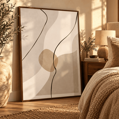 Quiet Curves Abstract Canvas Print