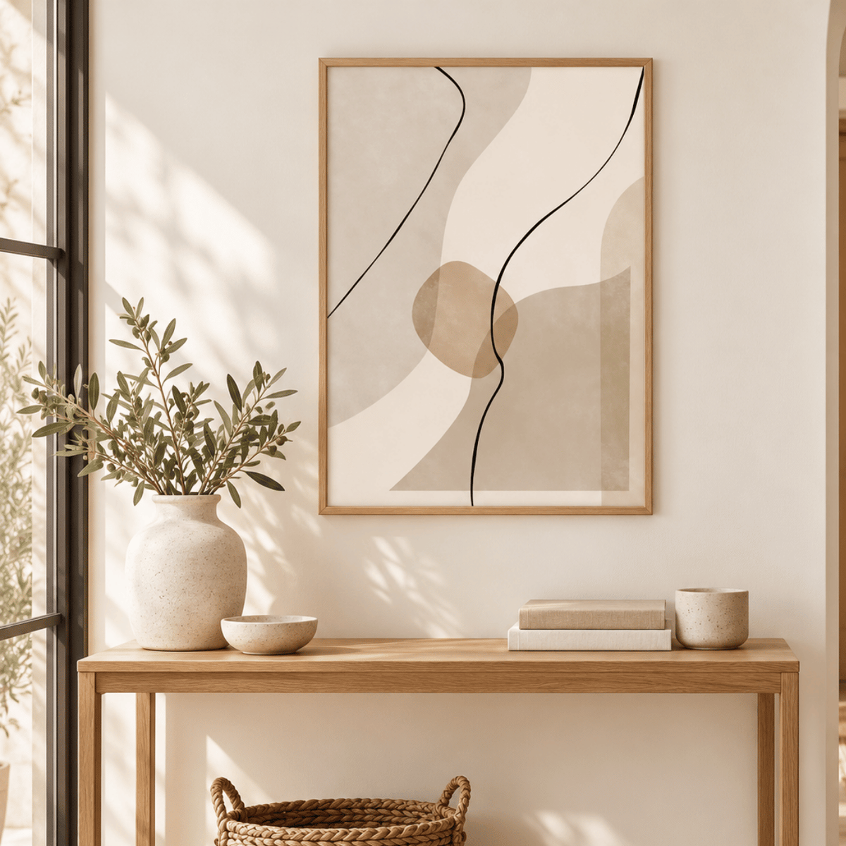Quiet Curves Abstract Canvas Print