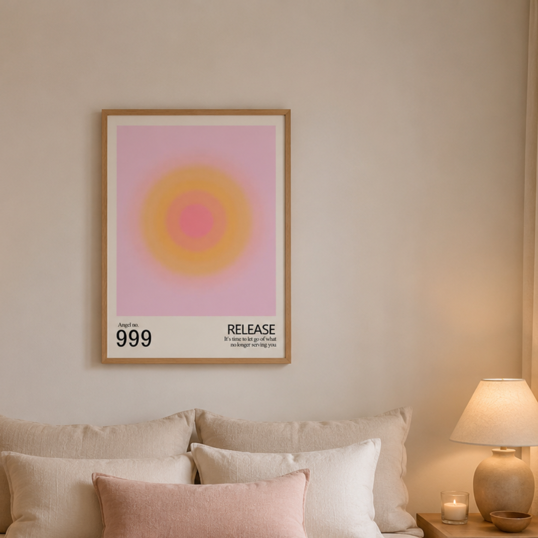 Angel No. 999 Release Motivational Canvas Print