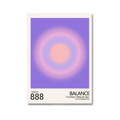 Angel No. 888 Balance Motivational Canvas Print