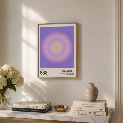 Angel No. 888 Balance Motivational Canvas Print