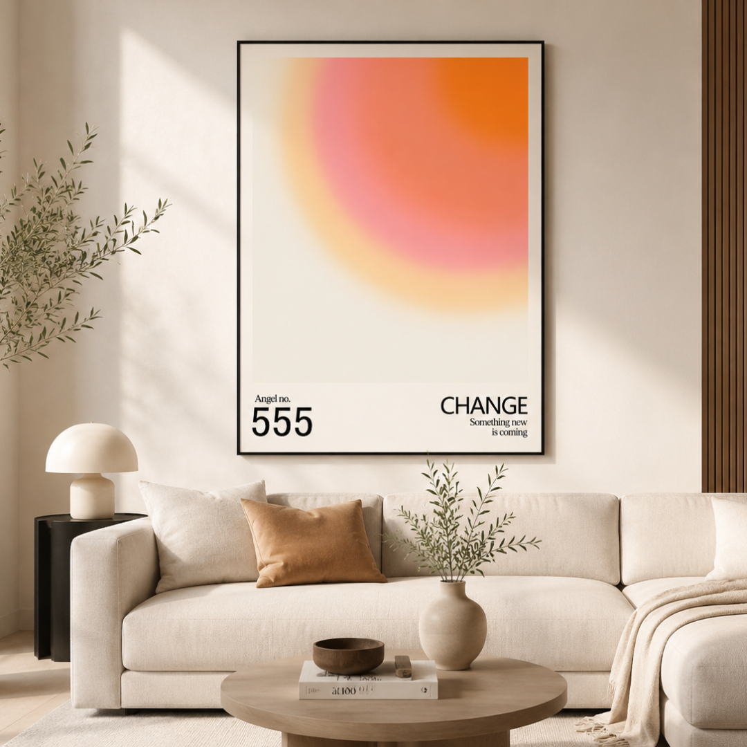 Angel No. 555 Change Motivational Canvas Print