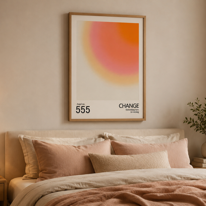 Angel No. 555 Change Motivational Canvas Print