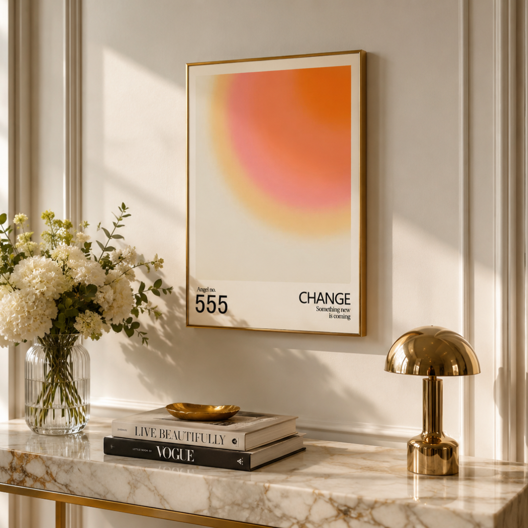 Angel No. 555 Change Motivational Canvas Print