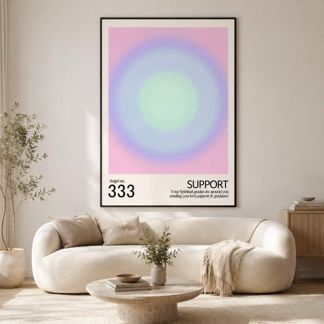 Angel No. 333 Support Motivational Canvas Print