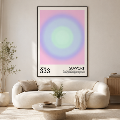 Angel No. 333 Support Motivational Canvas Print