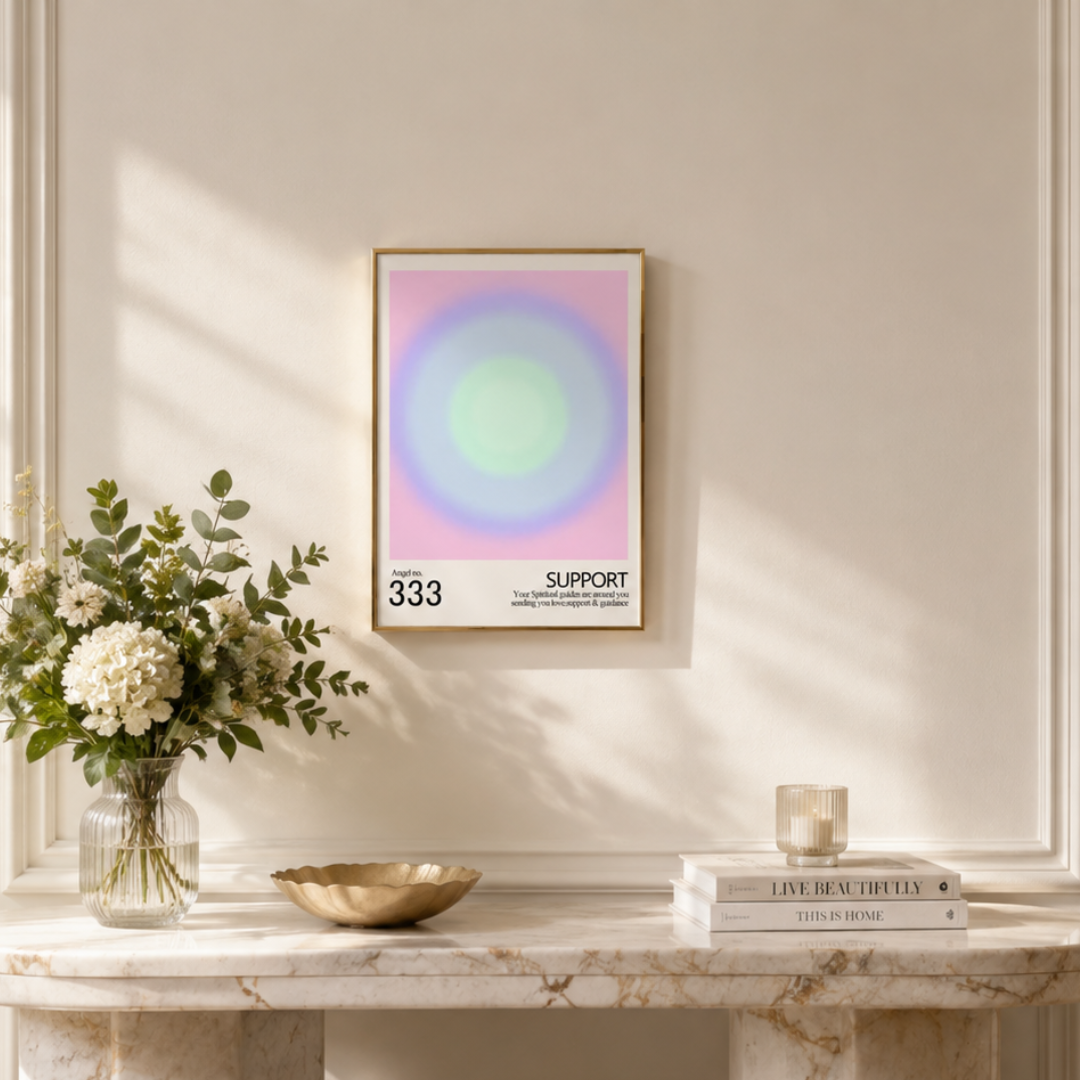 Angel No. 333 Support Motivational Canvas Print