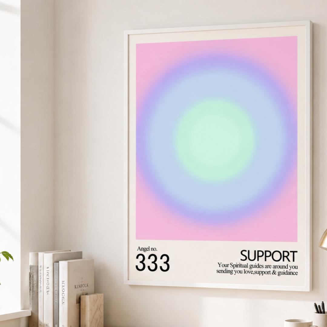 Angel No. 333 Support Motivational Canvas Print