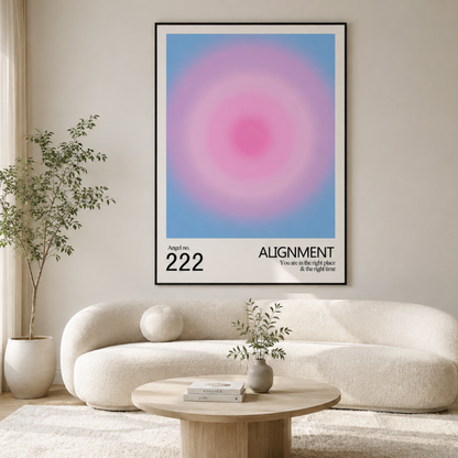 Angel No. 222 Alignment Motivational Canvas Print