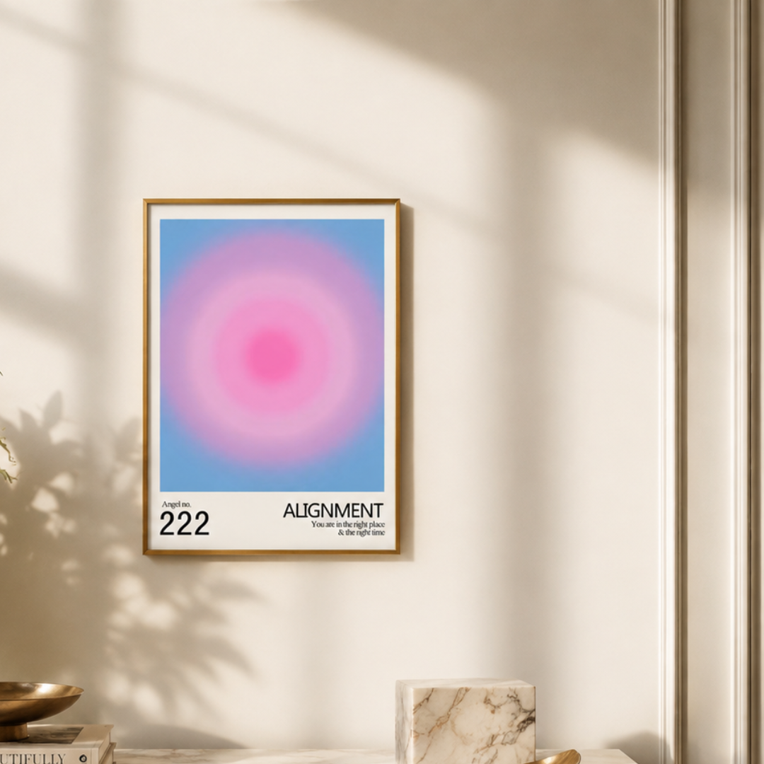 Angel No. 222 Alignment Motivational Canvas Print