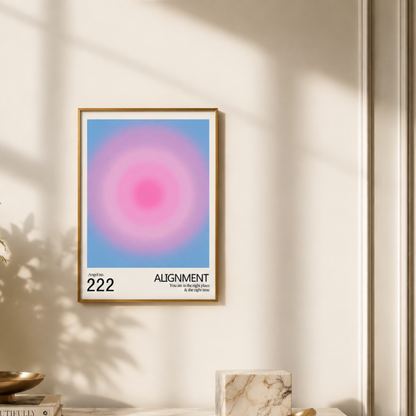 Angel No. 222 Alignment Motivational Canvas Print
