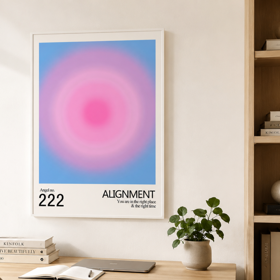 Angel No. 222 Alignment Motivational Canvas Print
