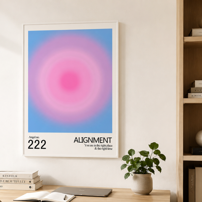 Angel No. 222 Alignment Motivational Canvas Print