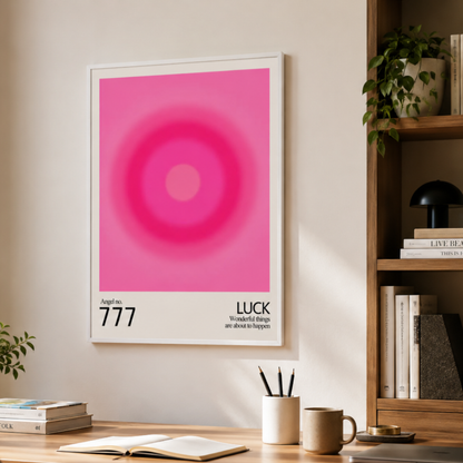 Angel No. 777 Luck Motivational Canvas Print